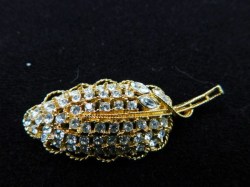 rhinestone leaf a